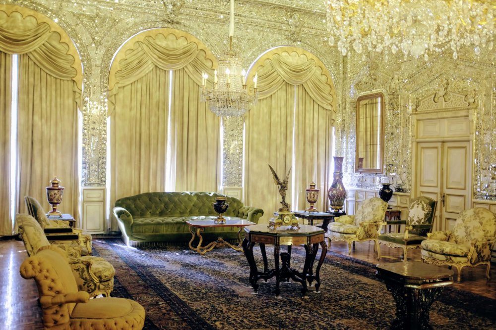 Salon de réception à l'intérieur du Palais Golestan