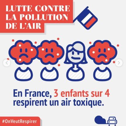 En France, 3 enfants sur 4 respirent un air toxique